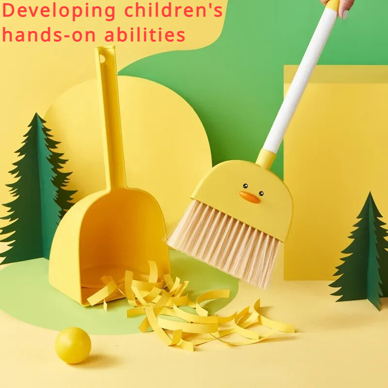 Kids Outdoor Broom - 食品グレード PP 子供用ミニほうきちりとりセット スリーピース スーツ ベビー掃除ツール幼児のおもちゃコンボ小型サイズ