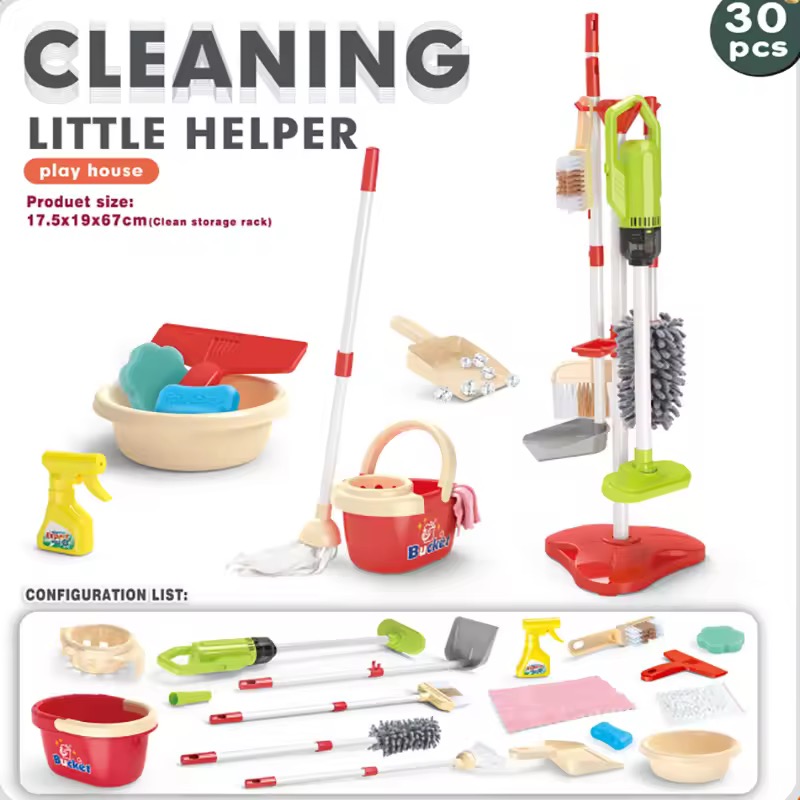 Kids Outdoor Broom - ごっこ遊びおもちゃ 子供用模擬清掃ツール 家庭用清掃ツール ほうき ちりとり ごっこ遊びハウスおもちゃ
