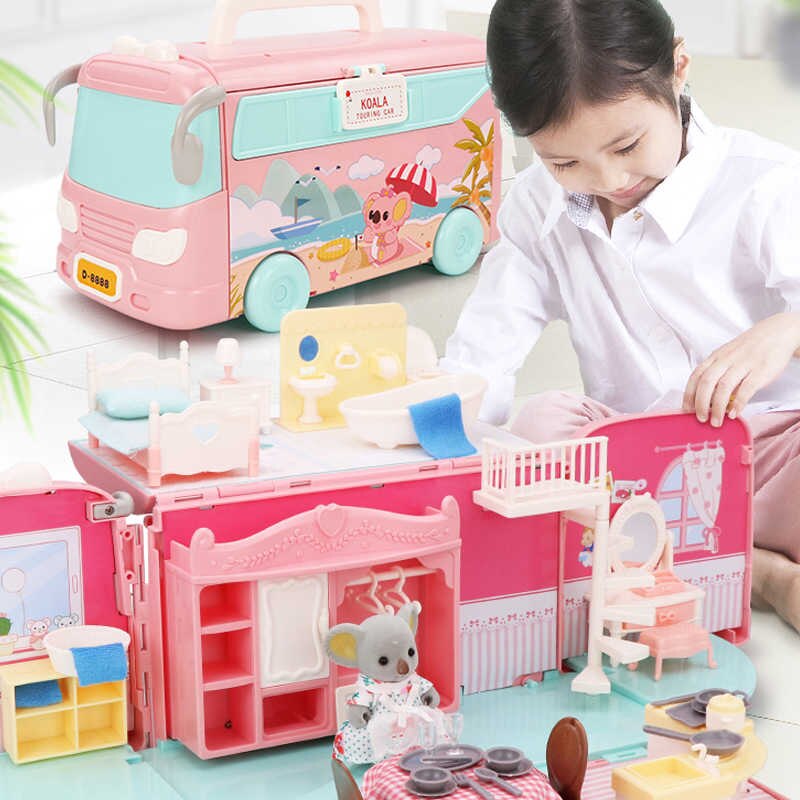 コアラドールハウスルームボックス、人形付き女の子向けごっこ遊 - Kids Outdoor Kitchen Accessories のレビューと価格