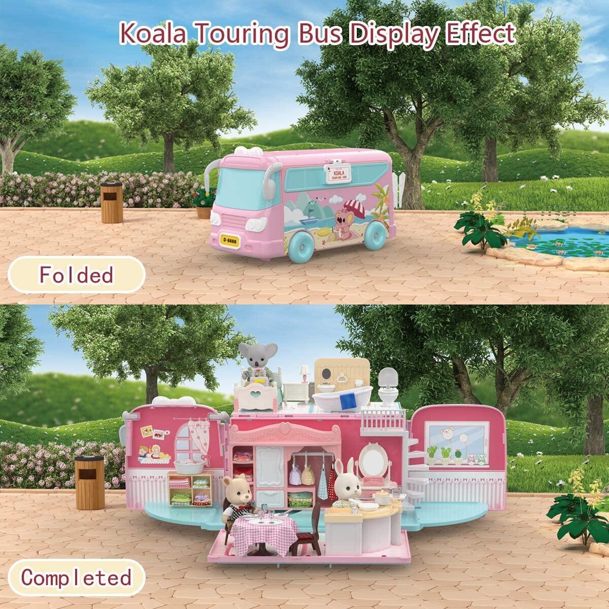 コアラドールハウスルームボックス、人形付き女の子向けごっこ遊 - Kids Outdoor Kitchen Accessories のレビューと価格