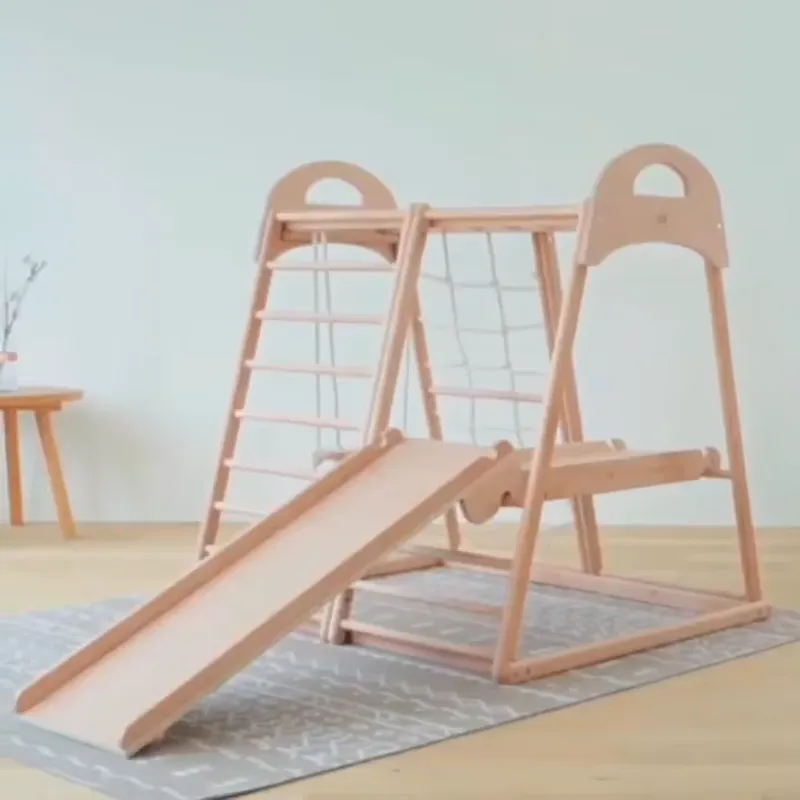子供用モンテッソーリ木製幼稚園屋内外クライミングジムフレーム - Kids Outdoor Furniture Set のレビューと価格