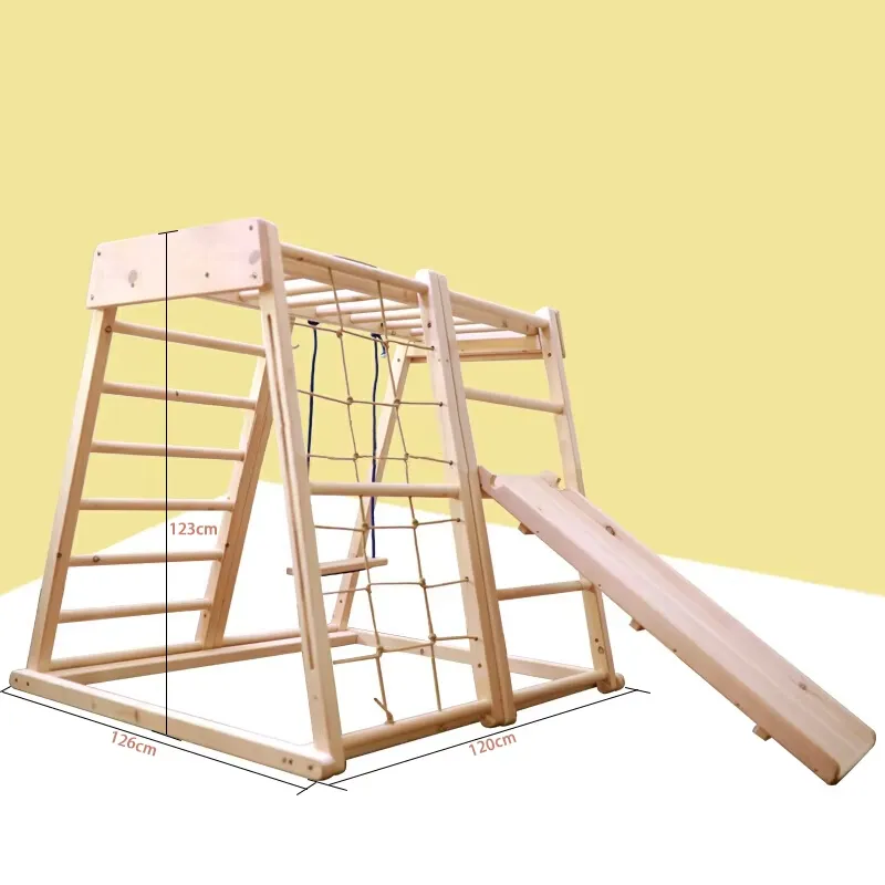 子供用モンテッソーリ木製幼稚園屋内外クライミングジムフレーム - Kids Outdoor Furniture Set のレビューと価格